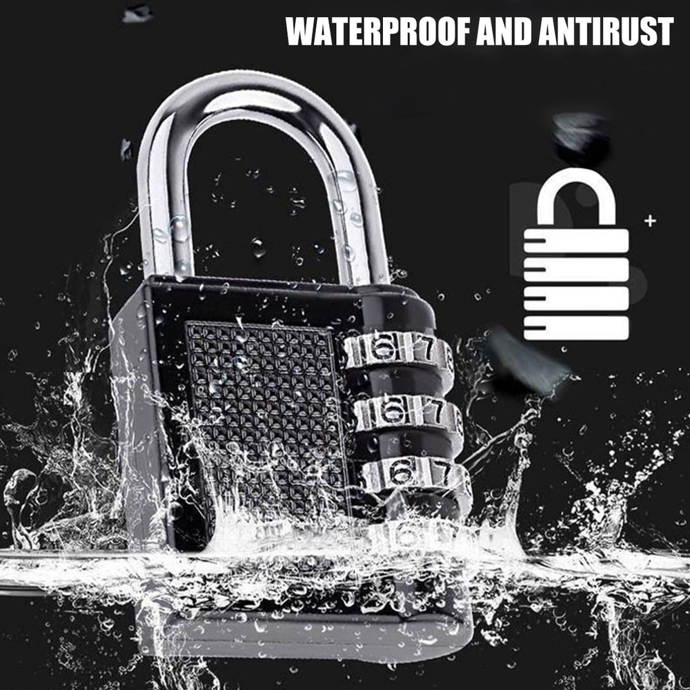 Zinc Alloy Padlock Digit Locker Lock Weatherproof Outdoor Lock For School Gym Fence Hasp Mechanical 2