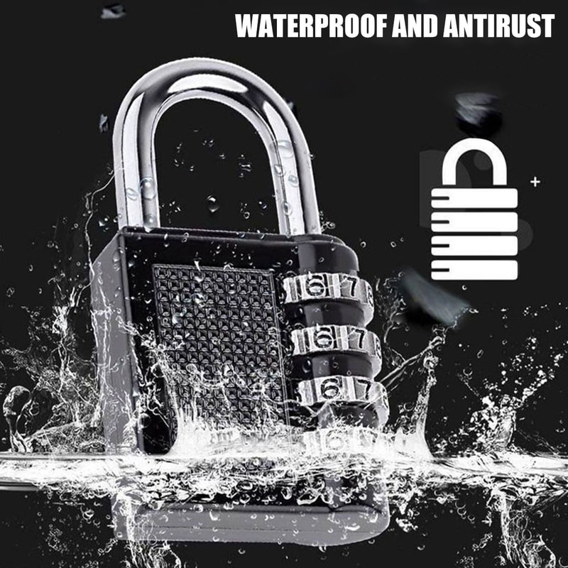 Zinc Alloy Padlock Digit Locker Lock Weatherproof Outdoor Lock For School Gym Fence Hasp Mechanical 2