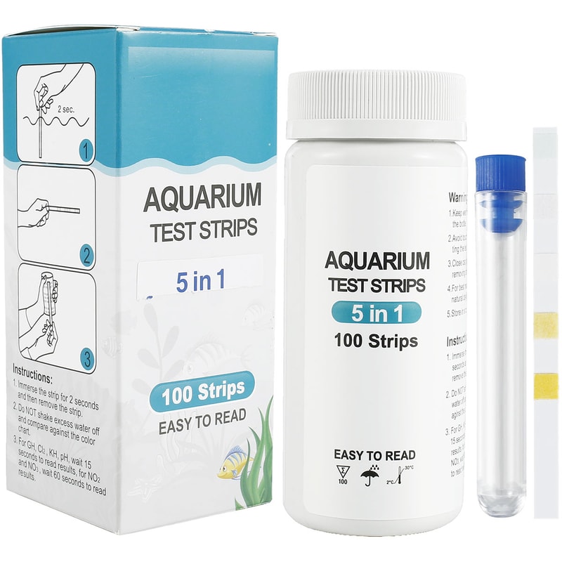 Aquarium Test Strips Kit For Fish Tank Freshwater Saltwater PH And Water Quality Test Strips 0