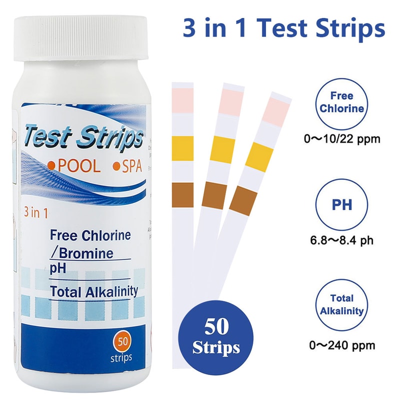 Aquarium Test Strips Kit For Fish Tank Freshwater Saltwater PH And Water Quality Test Strips 5
