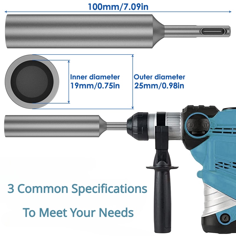Ground Rod Driver SDS Plus Bit With Rotary Hammer Drill Bits Tool Accessories Hardened Earth Drivin 1
