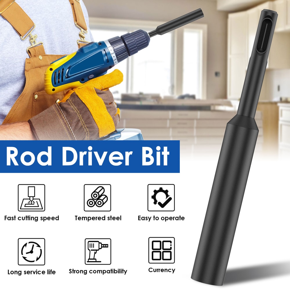 Ground Rod Driver SDS Plus Bit With Rotary Hammer Drill Bits Tool Accessories Hardened Earth Drivin 4
