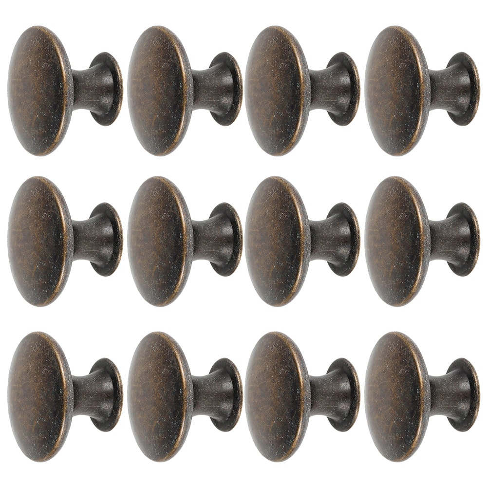 Drawer Handle Vintage Antique Bronze Single Hole Door Pull Knob Round Kitchen Cupboard Wardrobe Doo 6