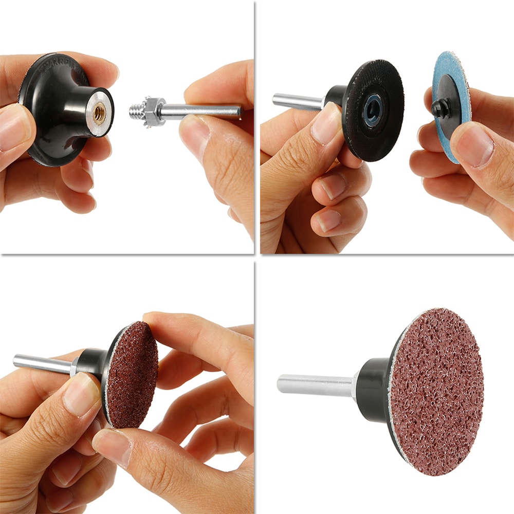 Sand Paper Grit Grinding Wheel Set Quick Change Combination For Wood Furniture Finishing Metal 0
