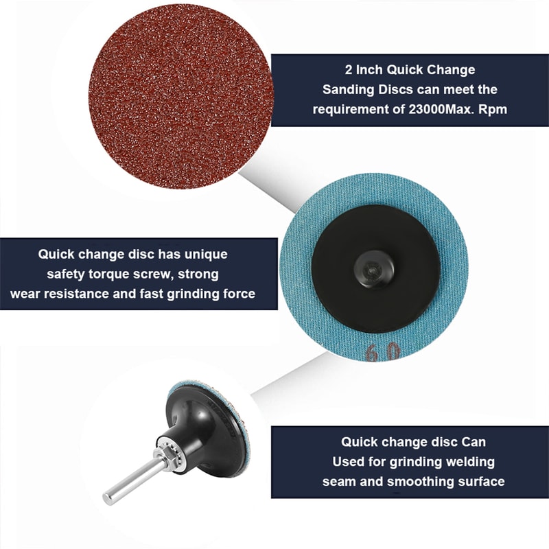 Sand Paper Grit Grinding Wheel Set Quick Change Combination For Wood Furniture Finishing Metal 4