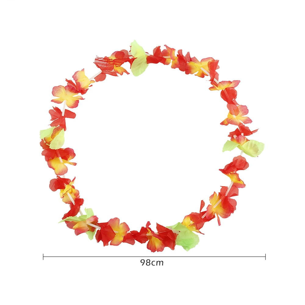 Hawaiian Flower Necklaces Artificial Flower Leis Garlands MultiColor For Beach Party Luau Wedding B 5
