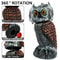 Fake Owls Scare Birds Swivel Head Waterproof Fake Owl Repellent For Outdoor Indoor Garden Yard Pest 4