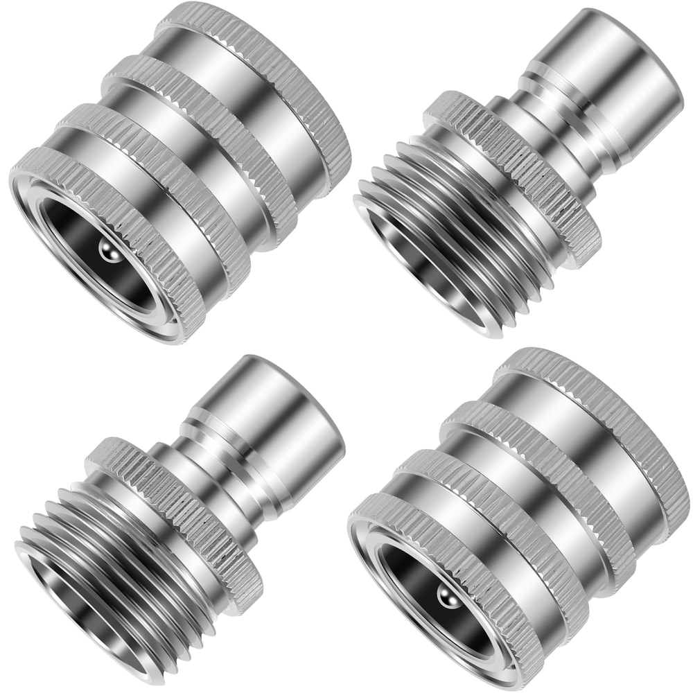 Thread Tap Coupling Stainless Steel Garden Hose Quick Connector, Water Hose Fitting, Pressure Washer Pump Adaptor