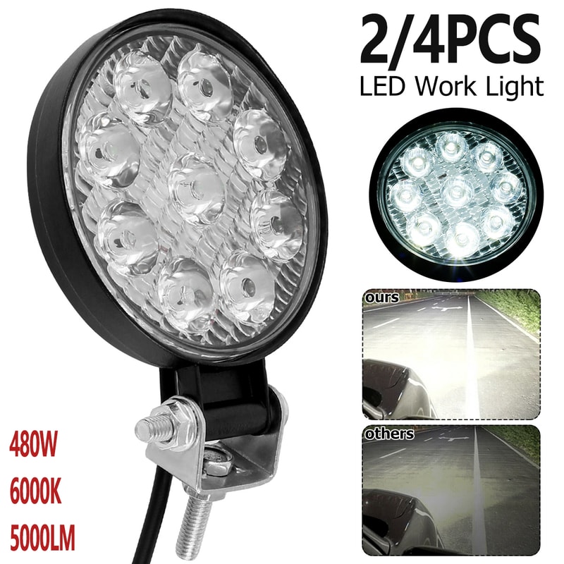 LED Work Light Round LED Headlight For Car Truck SUV Offroad Headlamp For Auto Van Truck 1