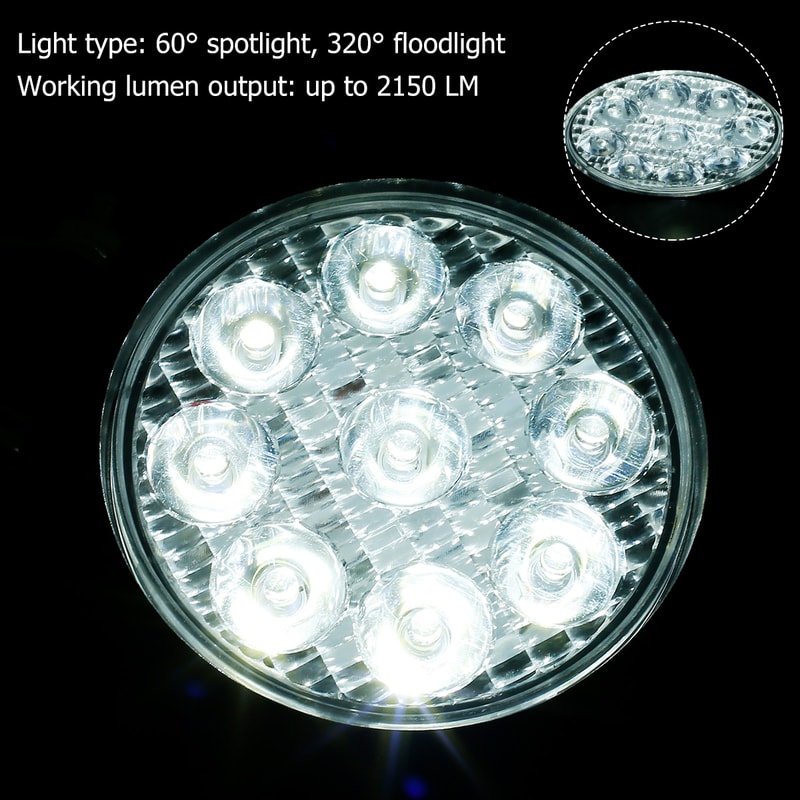 LED Work Light Round LED Headlight For Car Truck SUV Offroad Headlamp For Auto Van Truck 3