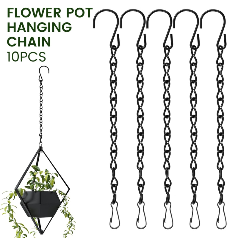 Garden Hanging Chains Basket Flowerpot Decor Planting With Hook Clip Extension Sprocket Lanterns Pl 2