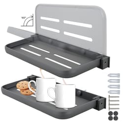 fold able shelf space saving organizer, aluminium wall storage rack, rv floating shelf, easy to install car accessories