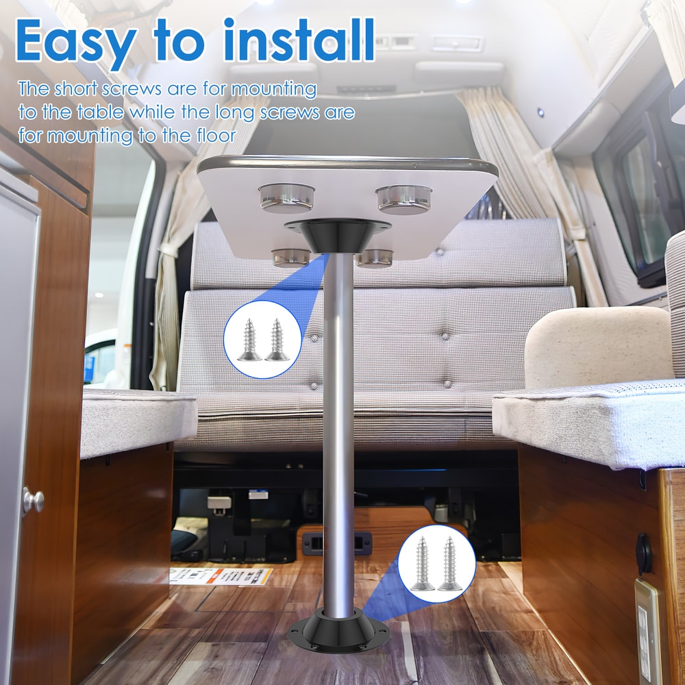 Table Base Aluminium Alloy Anti-rust Pedestal, Yacht Table Base Flange, Standard Table Floor Mounting Bracket Bases