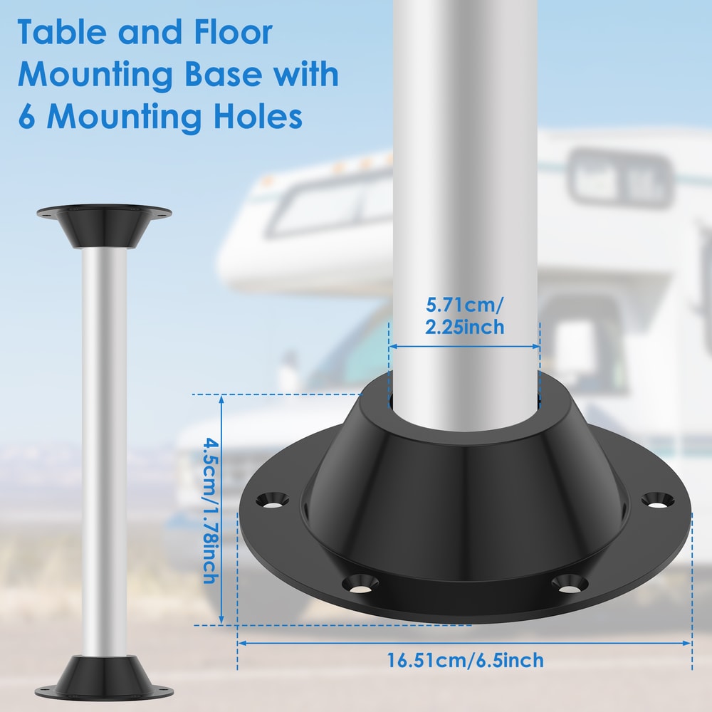 Table Base Aluminium Alloy Anti-rust Pedestal, Yacht Table Base Flange, Standard Table Floor Mounting Bracket Bases