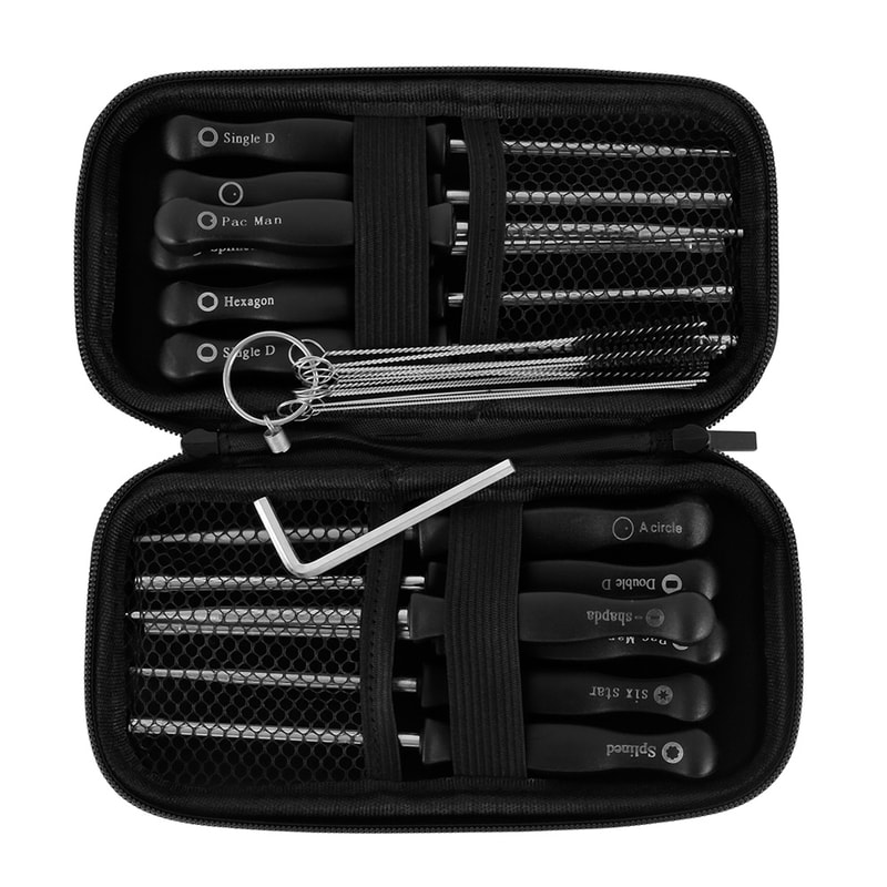 Professional Carburettor Adjustment Tool Kit, Hexagon Socket Screwdriver Set, Cleaning Brush Needle, Essential Repair