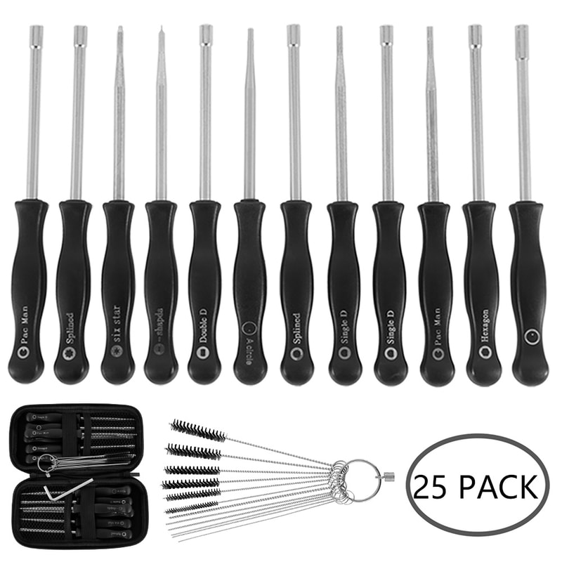 Professional Carburettor Adjustment Tool Kit, Hexagon Socket Screwdriver Set, Cleaning Brush Needle, Essential Repair