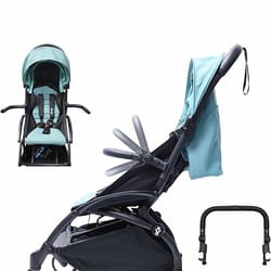 stroller bumper bar replacement, adjustable angle armrest, detachable handlebar, smooth leather crossbar accessory