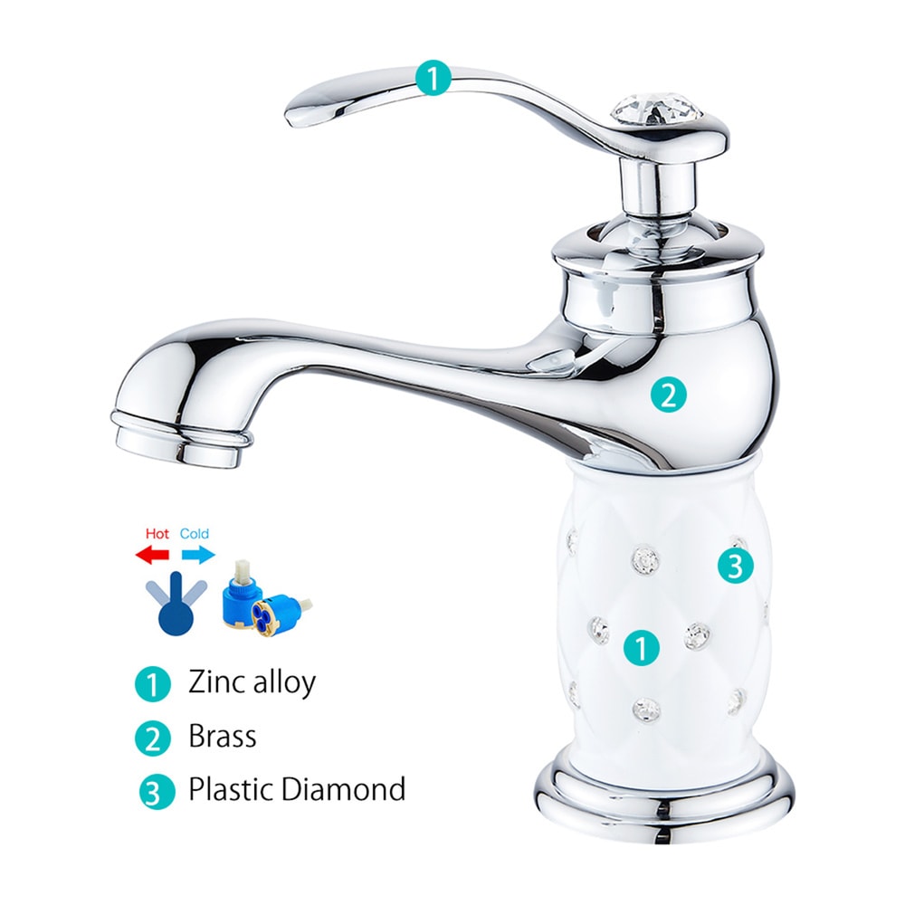 Bathroom Faucets Hot & Cold Mixer Faucets, Decor Vanity Bath Kitchen Deck Mounted Sink Faucets, Premium Bathroom