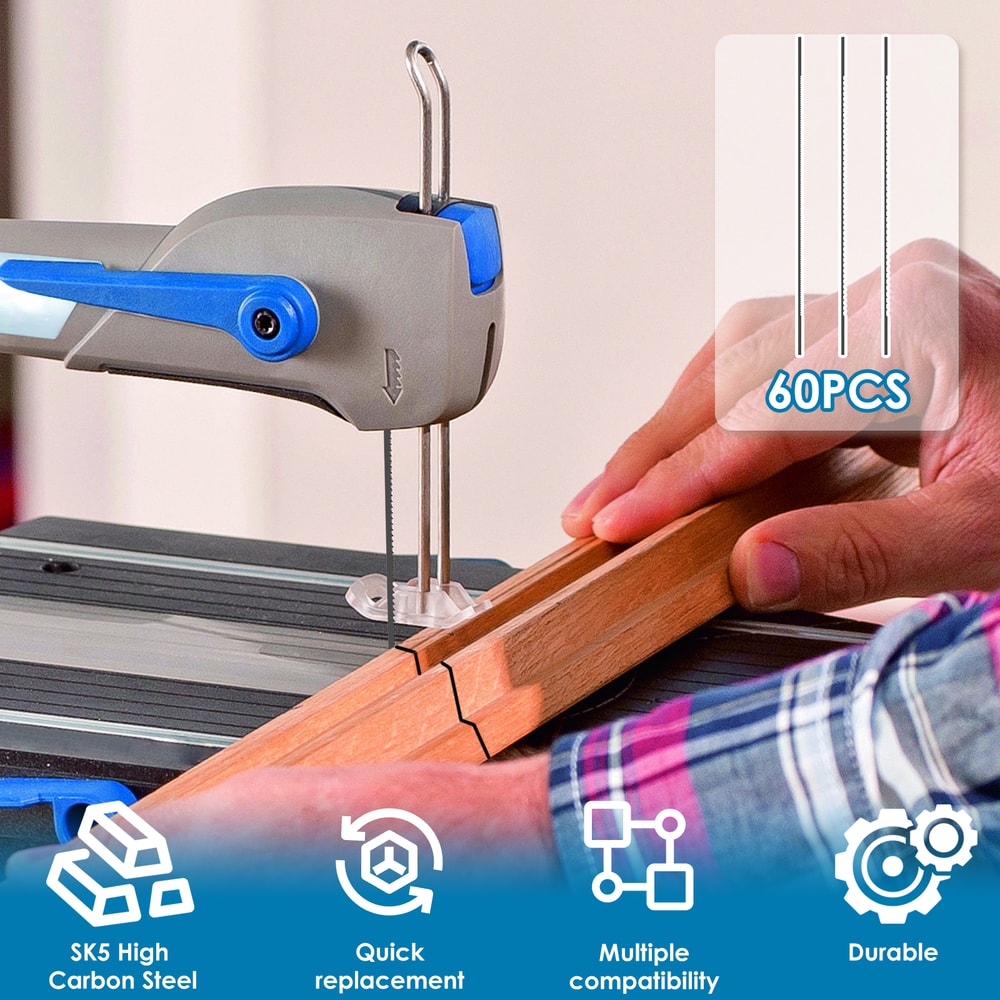 Plain End Scroll Saw Blade Set Fine Cut Power Tools Accessories Woodworking For Wood Plastic 1