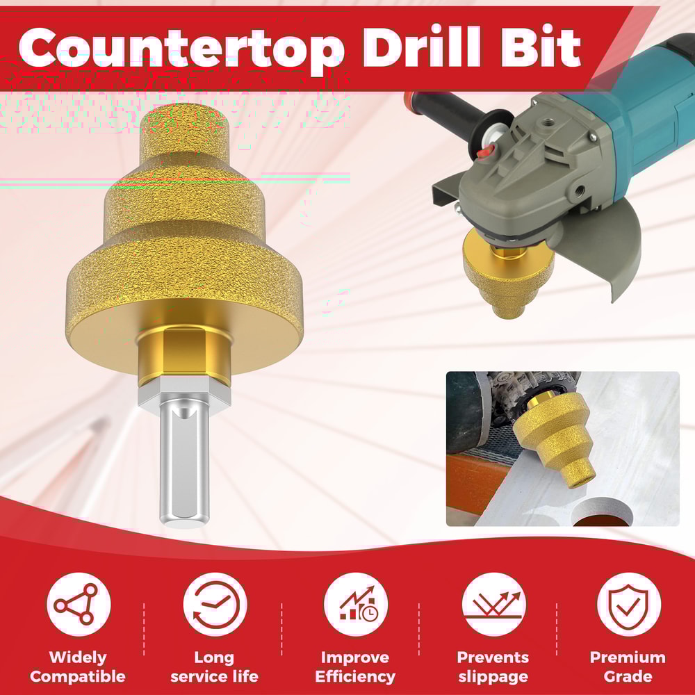 Step Drill Bit Sturdy Diamond Brazed Beveling Chamfer Bits Precision Cutting Multi Layer Hole Opene 2