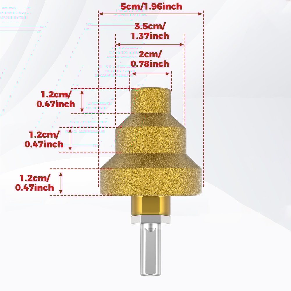 Step Drill Bit Sturdy Diamond Brazed Beveling Chamfer Bits Precision Cutting Multi Layer Hole Opene 6