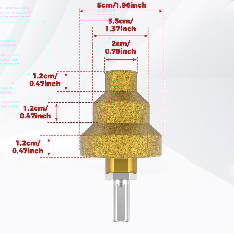 Step Drill Bit Sturdy Diamond Brazed Beveling Chamfer Bits Precision Cutting Multi Layer Hole Opene 6