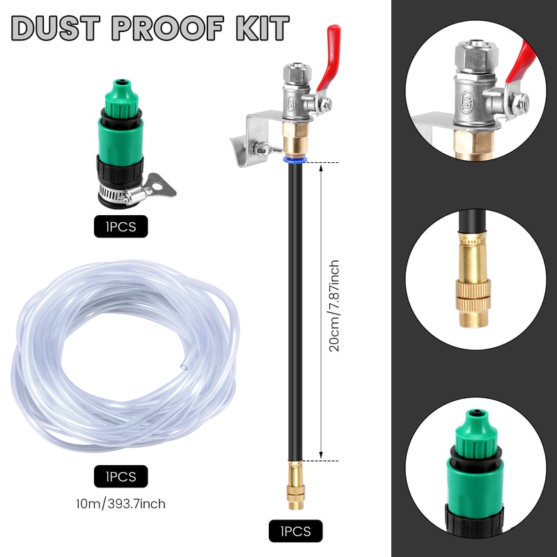 Dust Control Cutting Misting System Universal Joint Water Nozzle Pipe Aluminum Spray System For Ang 6