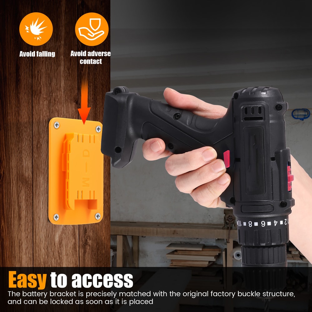 Tool Holders And Battery Mounts For Dewalt Milwaukee Tools ABS Drill Storage Rack For Garage Worksh 4