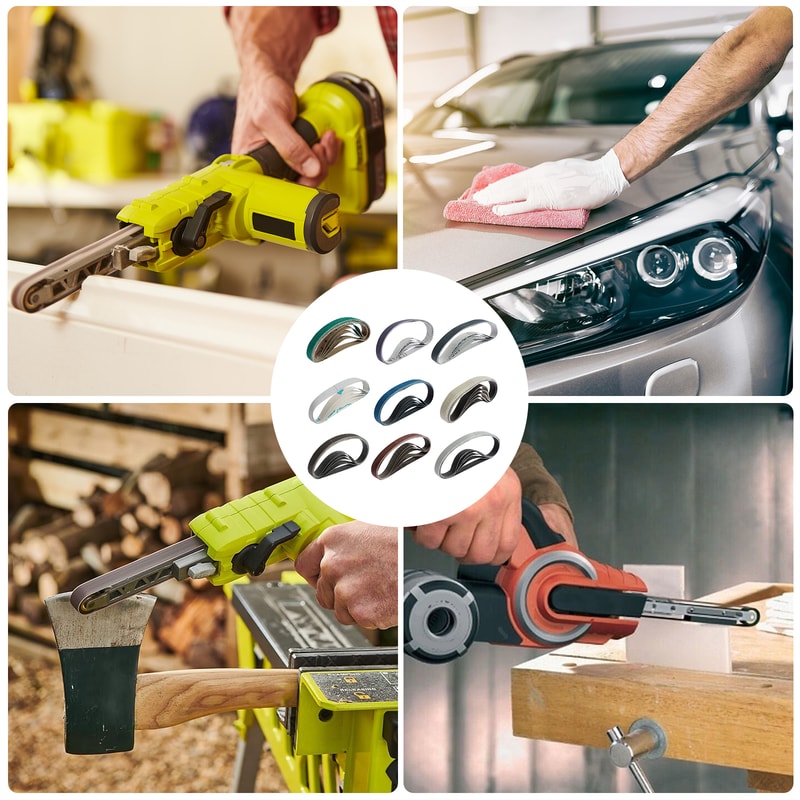 Sanding Belts Set Grit WearResistant Sharpening Belt Durable Grinding Abrasive Belt Assorted Replac 4