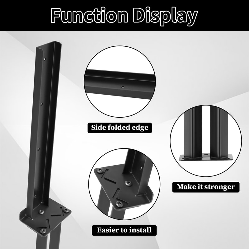 Heavy Duty Steel Fence Post Repair Stakes Thickened Anchor For TiltedBroken Wood Fence Posts Ground 2