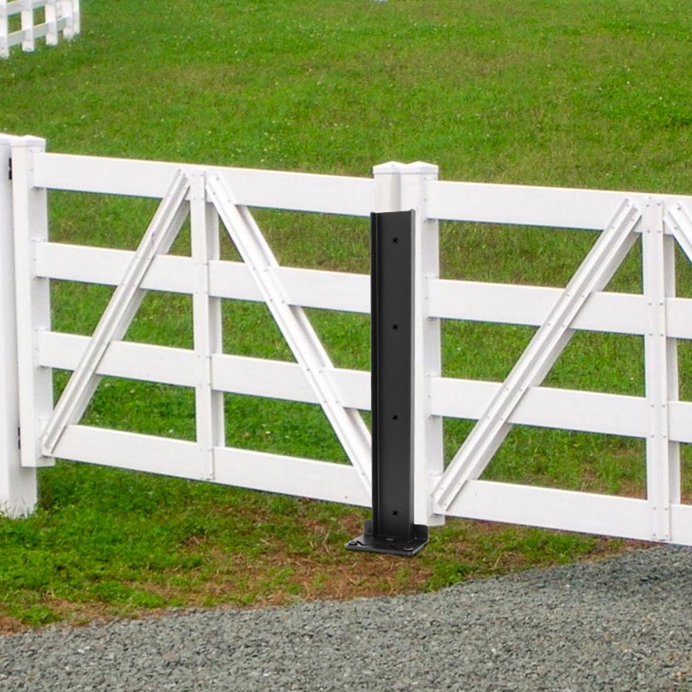 Heavy Duty Steel Fence Post Repair Stakes Thickened Anchor For TiltedBroken Wood Fence Posts Ground 0