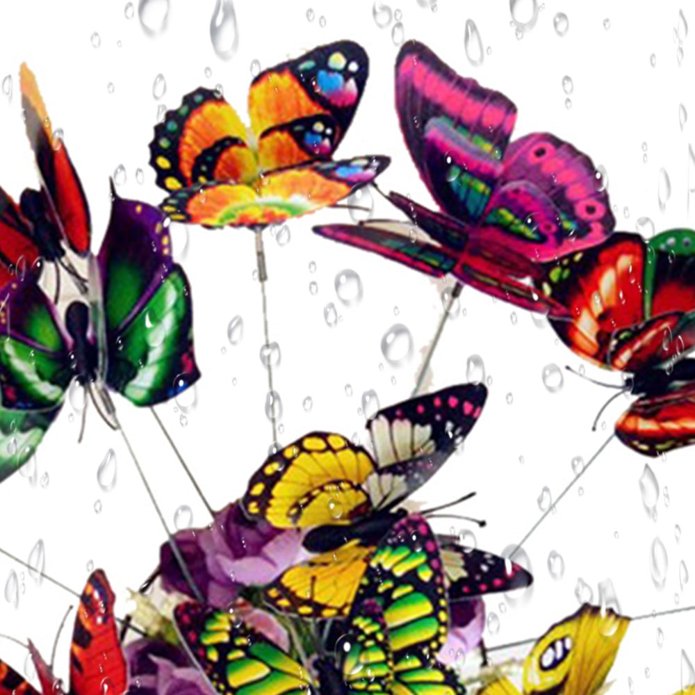 Butterfly Stakes Waterproof Multicolor Fake Butterfly Garden Ornaments Artificial Pole Butterfly De 5