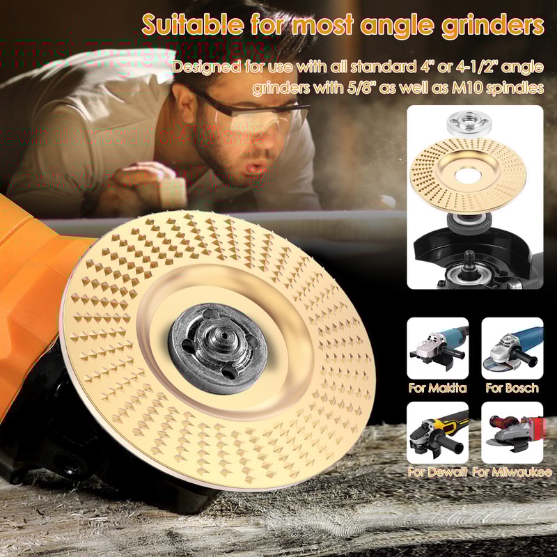 Wood Carving Disc Set Bushing Angle Grinder Wheel Burr Rasp Polishing Rotary Tool Accessories For W 3