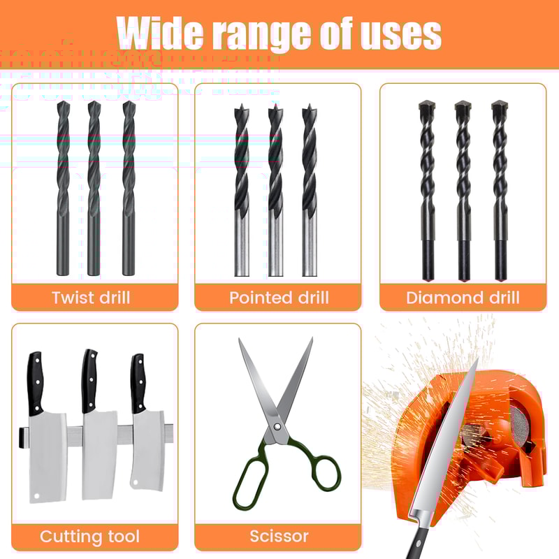 Drill Bit Sharpener Universal Grinding Wear Resistant Tool Diamond Grinding Blade Sharpening Tool 3