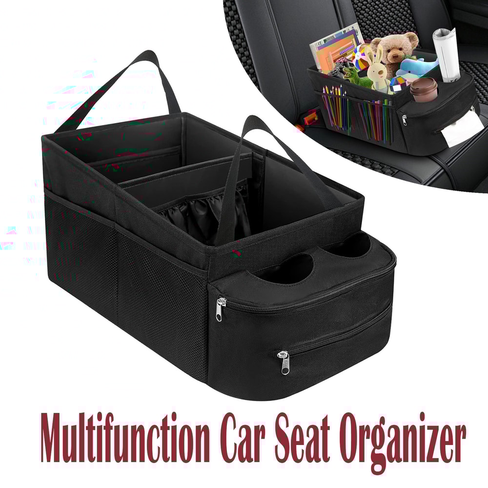 Car Trunk Organizer Storage Box Waterproof Folding Boot Seat Organizer Nonslip Pen Water Cup Phone 1