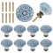 Vintage Ceramic Door Knobs Round Cabinet Knobs Drawer Pull Handles For Closet Cupboard Wardrobe Dre 6