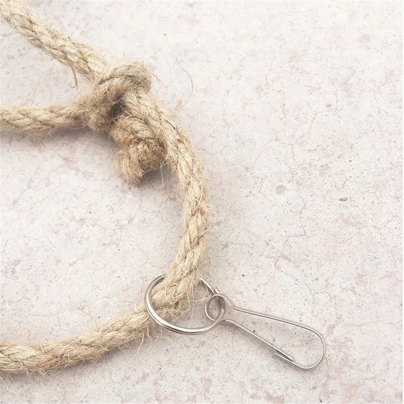 Birds Swing Ladder Toys Hemp Rope Net Pet Parrot Climbing Ropes With Hook Indoor Bird Chew Play Toy 5