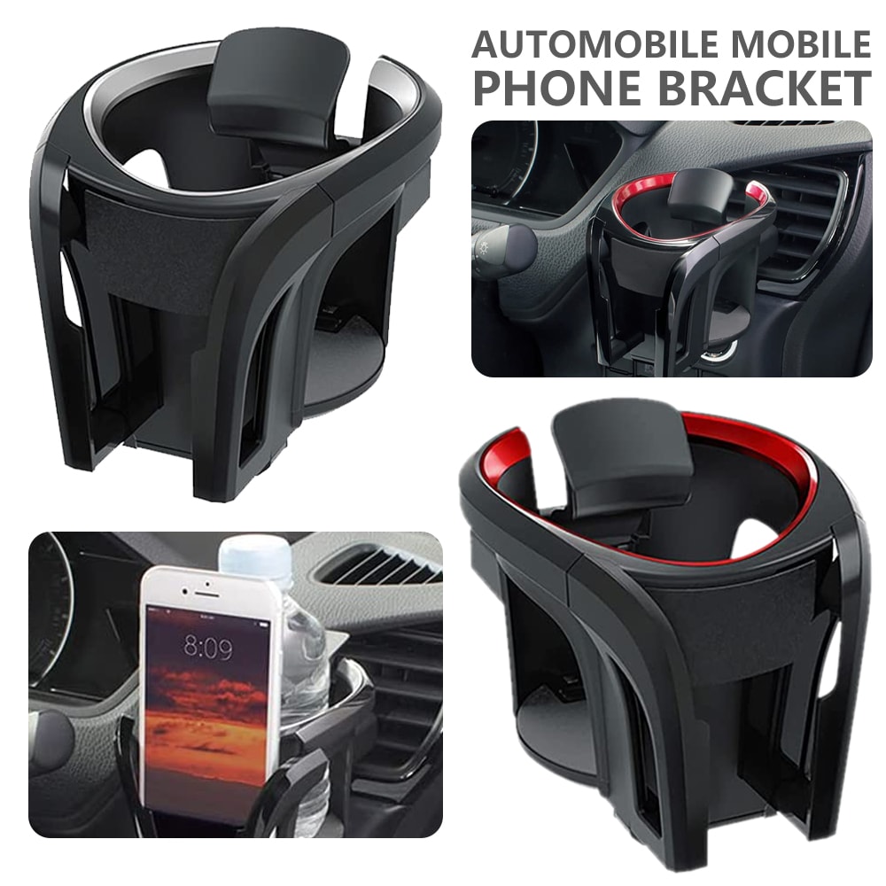 Car Cup Holder Air Vent Outlet Coffee Bottle Holder Car Phone Mount Universal Car Vents Cup Rack 2
