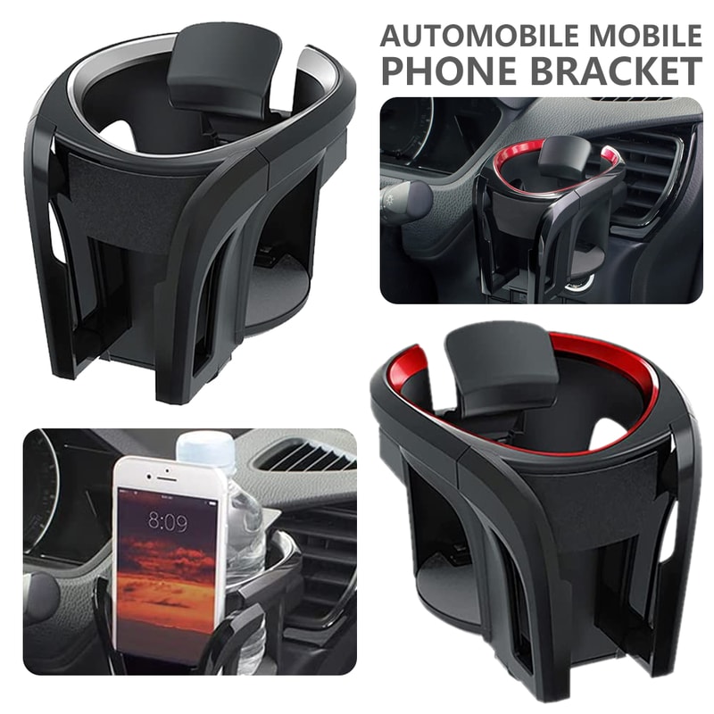 Car Cup Holder Air Vent Outlet Coffee Bottle Holder Car Phone Mount Universal Car Vents Cup Rack 2