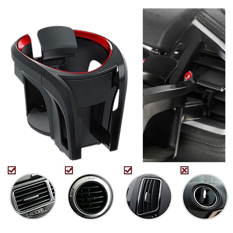 Car Cup Holder Air Vent Outlet Coffee Bottle Holder Car Phone Mount Universal Car Vents Cup Rack 0
