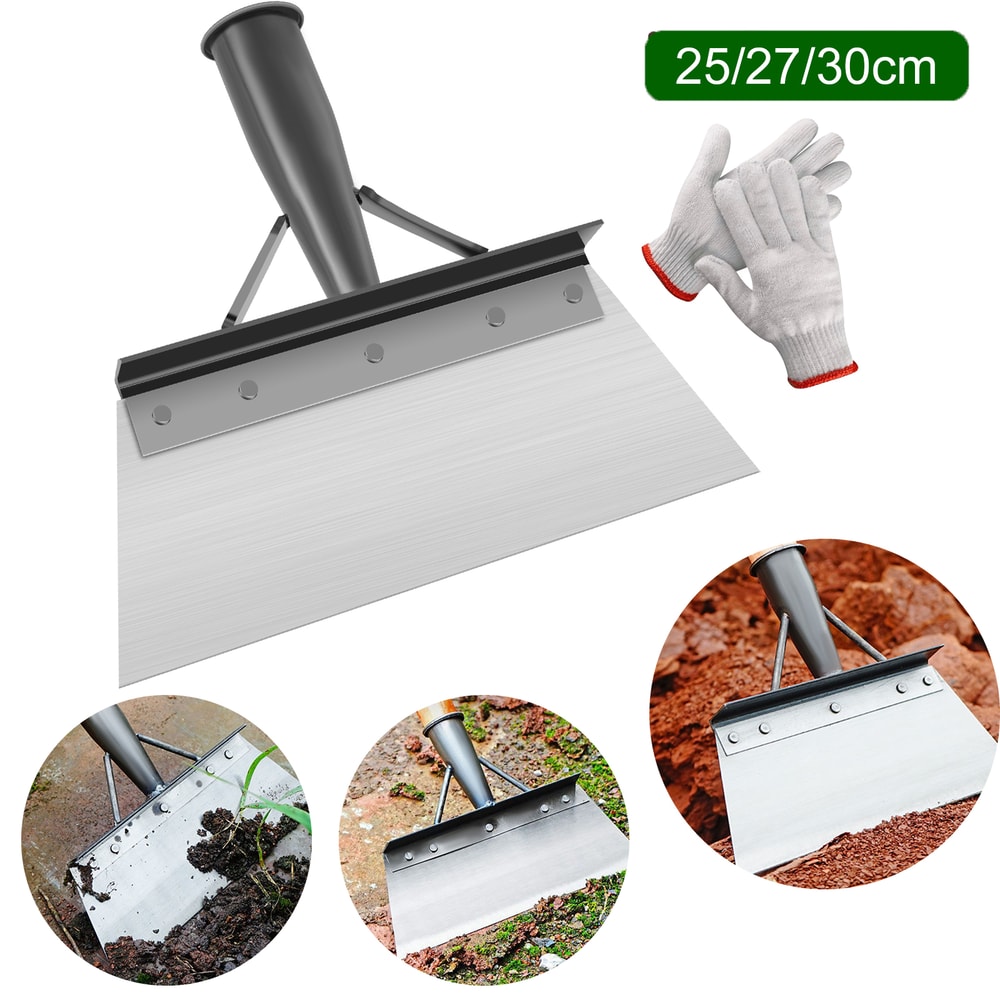 Heavy Duty Steel Garden Shovel Multifunction Flat Spade Planting Weeding And Farm Tools With Gloves 1