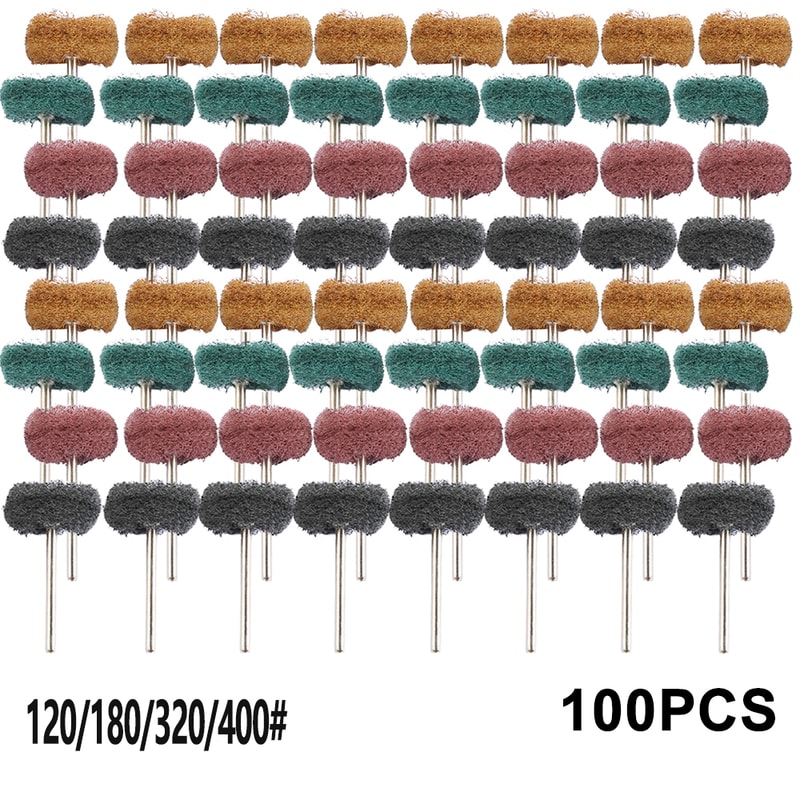 Abrasive Mini Brush Nylon Abrasive Brush Sanding Head Polishing Wheel Tool Drill Accessories 5