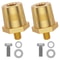 Battery Pole Adaptor for Car, Brass Battery Terminal Connector, Thread Installation Battery Tone Post Adaptor Kit