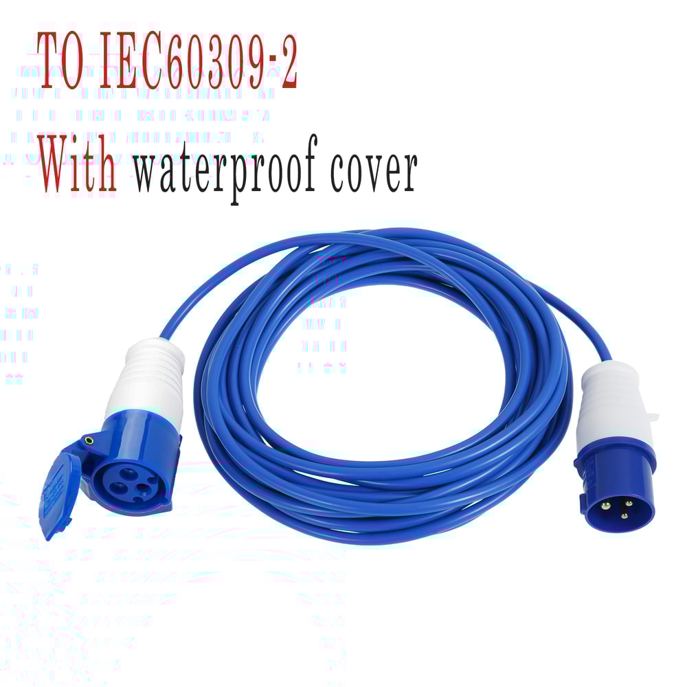 Camping Extension Cable Safe Reliable Rubber Extension Cord With Plug Versatile Sturdy Caravan Hook 1