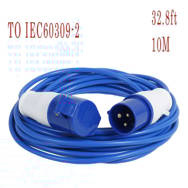 Camping Extension Cable Safe Reliable Rubber Extension Cord With Plug Versatile Sturdy Caravan Hook 6