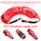 Air Compressor Hose with Coupler, Flexible PU Recoil Air Hose, Anti-Kink Tool Accessory