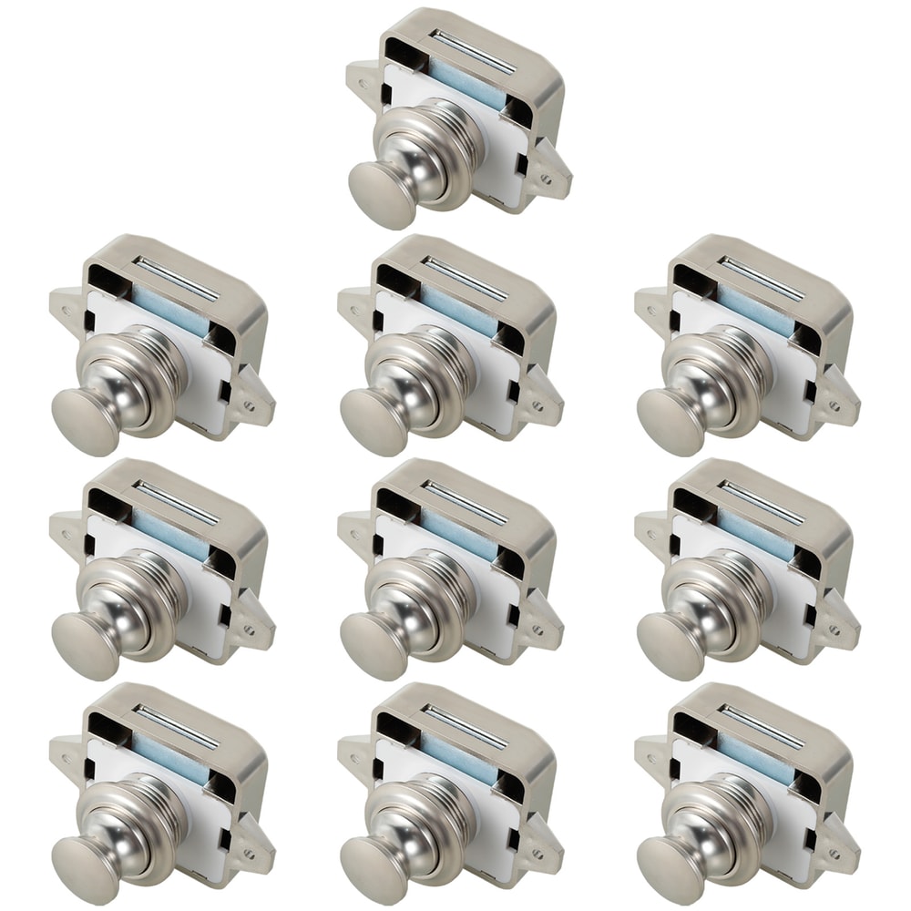 Elegant Cabinet Door Catch, Push Button Latch Key less Cupboard Locks for RV Drawer, Decorative Door Catch