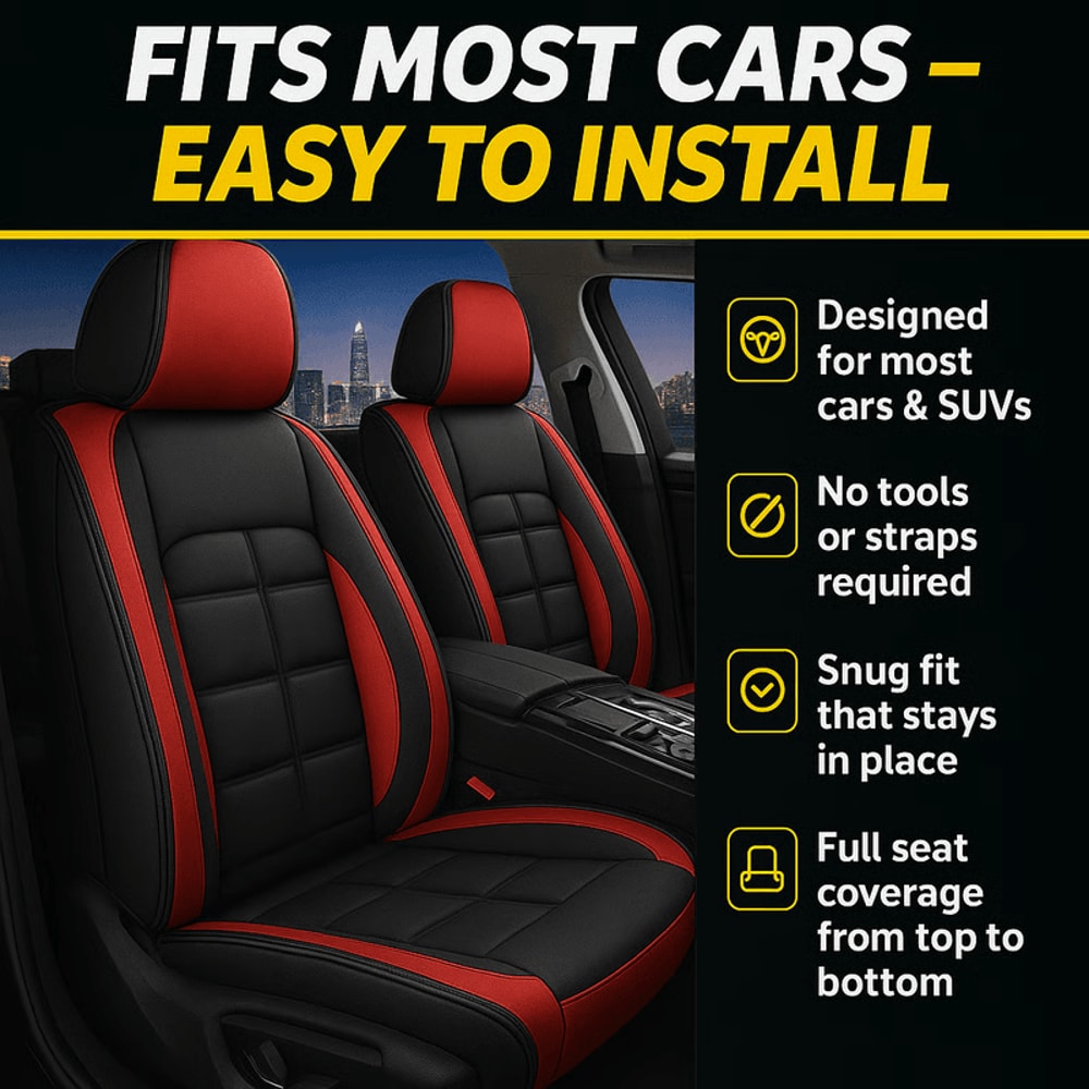 All Season Universal Pad Full Leather Car Seat Cushion Driver Or Passenger Seat Cover 3