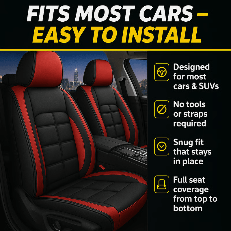 All Season Universal Pad Full Leather Car Seat Cushion Driver Or Passenger Seat Cover 3