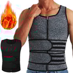 men's slimming sauna sweat vest, burn fat & sculpt core | waist trainer for better posture